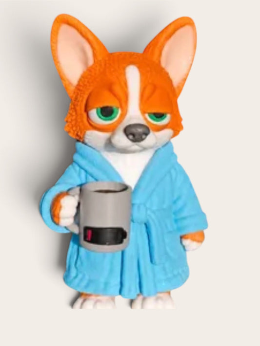Moody Monday Corgi Dog Figurine