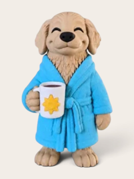 Moody Monday Golden Retriever Dog Figurine