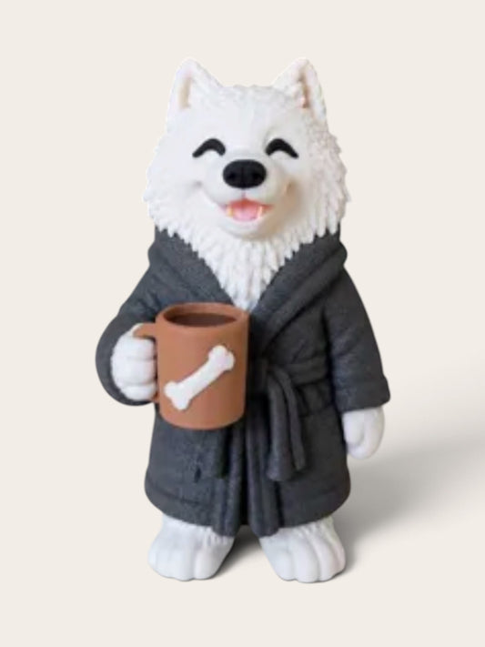 Moody Monday Husky Dog Figurine