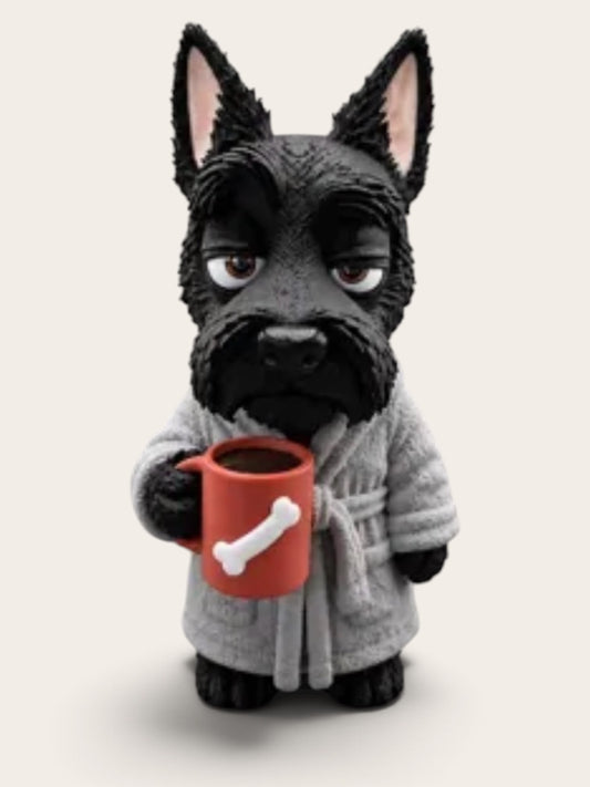 Moody Monday Terrier Dog Figurine